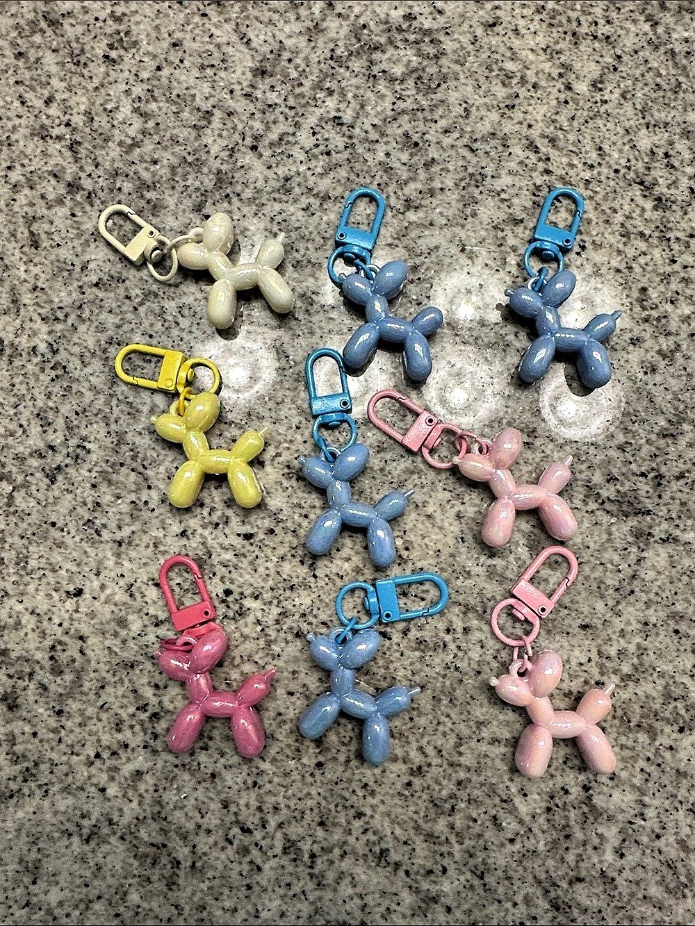 Iridescent Balloon Dog Keychain/Bag Charms-Assorted Colors
